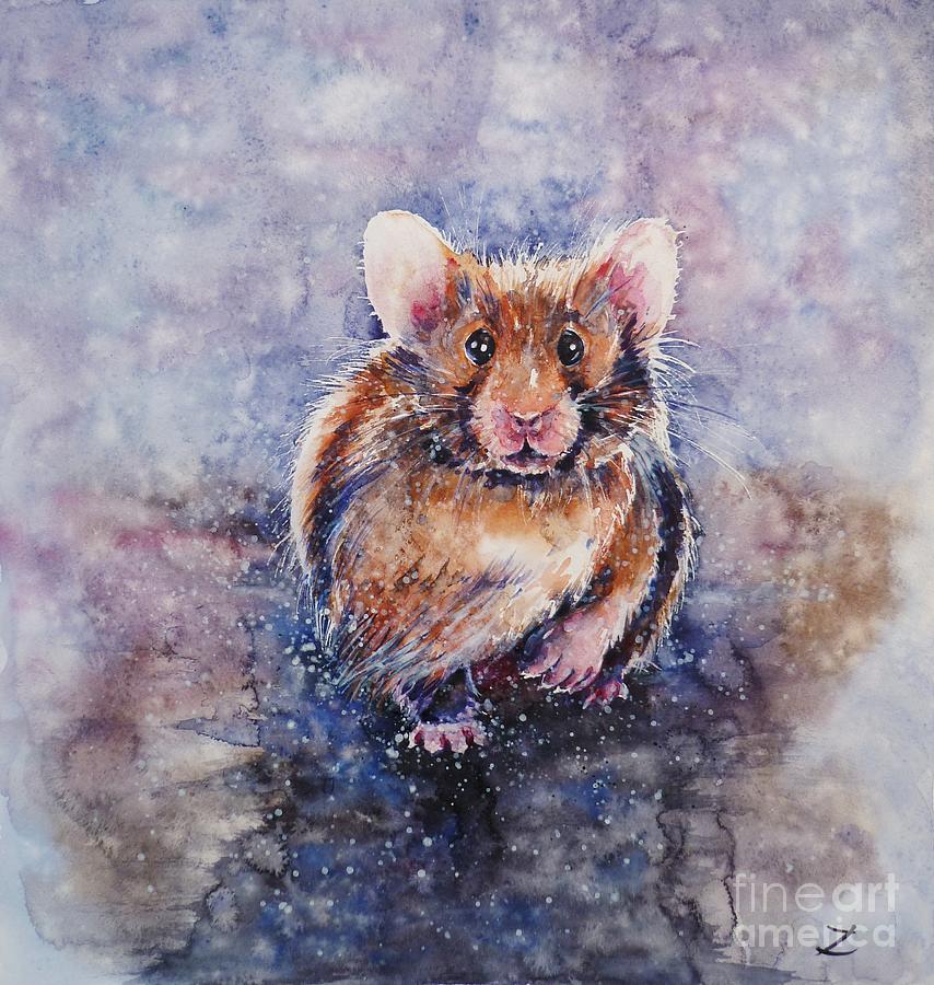 Hamster Painting by Zaira Dzhaubaeva