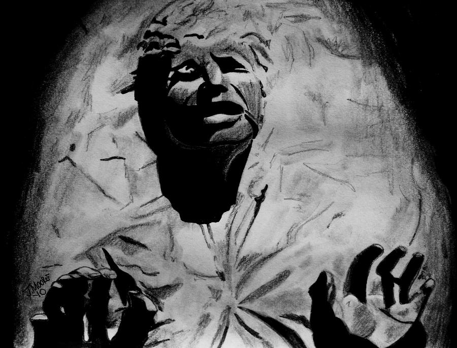 Han In Carbonite Drawing by Jeremy Moore - Fine Art America