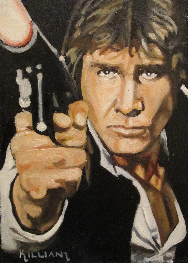 Star Wars Painting - Han Solo Ive got a bad feeling about this  by Patrick Killian