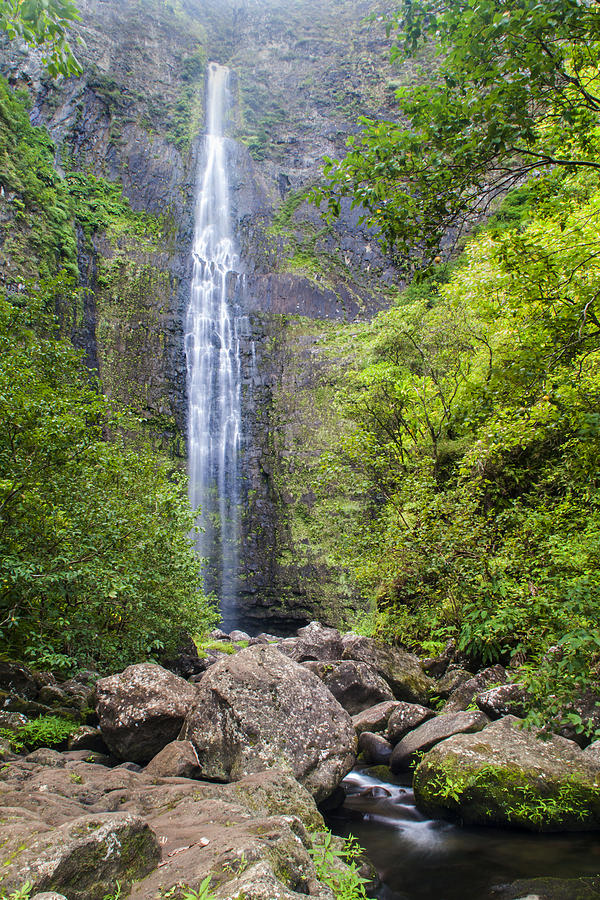 Waterfall Photograph - Hanakapiai Falls - Kalalau Trail Kauai Hawaii by Brian Harig