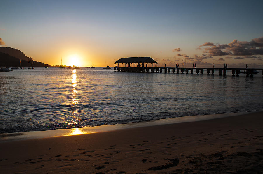 Landscape Photograph - Hanalei Bay Sunset by Brian Harig