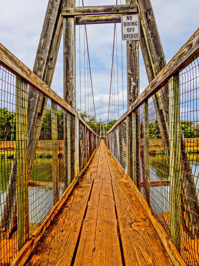 Hanapepe Swinging Bridge In Kauai