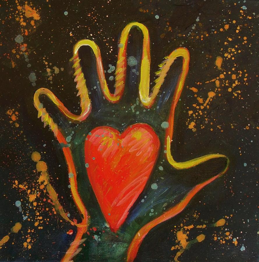 Hand and Heart Painting by Carol Suzanne Niebuhr