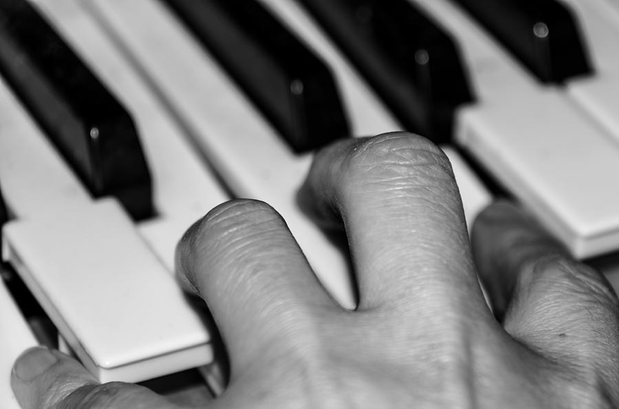 Hand and keyboard Photograph by Martina Fagan