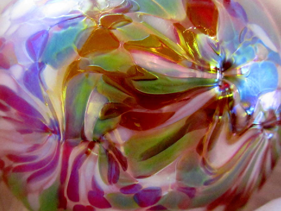 Hand Blown Swirled Color Glass Ornament Photograph by Cynthia  Clark