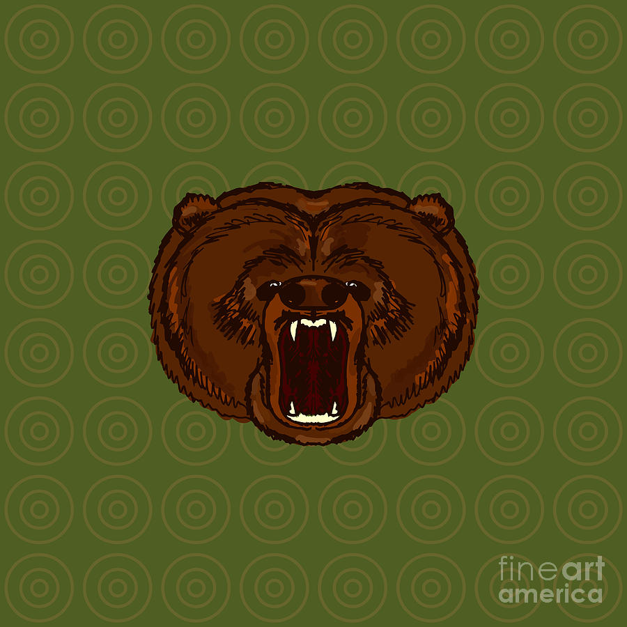 Grizzly Digital Art - Hand Drawn Bear by Anastaciaigel Grizzly Digital Art - Hand Drawn Bear by Anastaciaigel