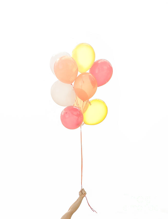 Balloons Photograph - Hand holding balloons by Diane Diederich