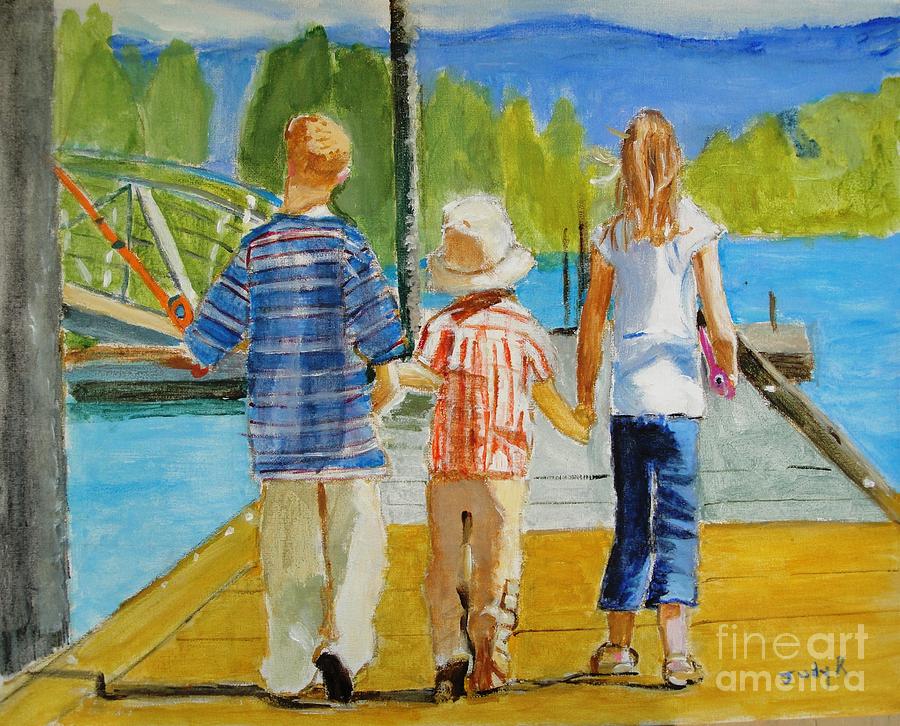 Hand in Hand Painting by Judy Kay