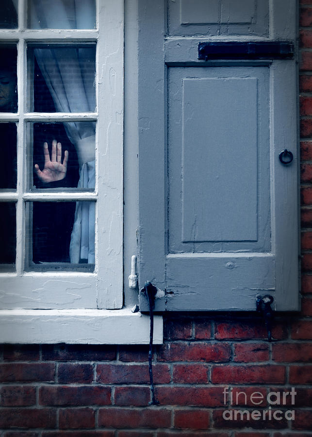 Hand in Window of Old House Photograph by Jill Battaglia