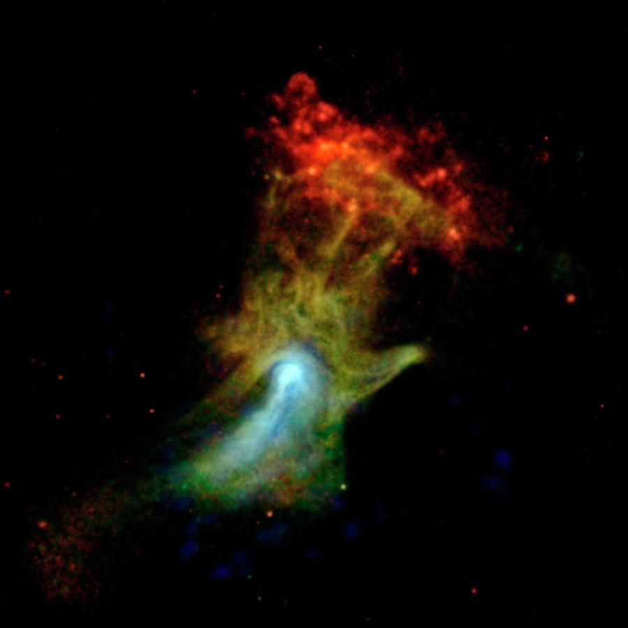 Hand Of God Pulsar Wind Nebula Photograph by Nasa/jpl-caltech/mcgill