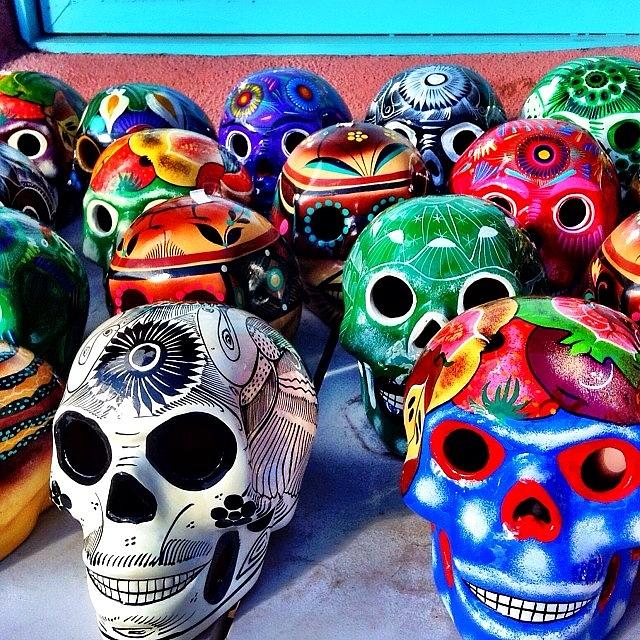 Mexican Photograph - Hand Painted #calaveras (spanish For by Orlando Diaz