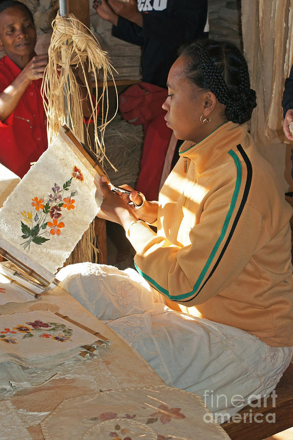 hand papermaking in Madagascar 3 Photograph by Rudi Prott