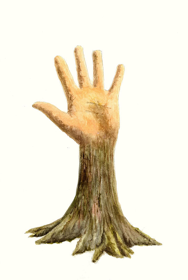 Hand Tree Painting by Michael Vigliotti Pixels