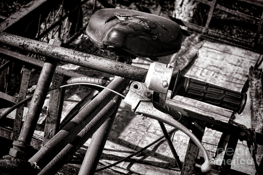 Vintage Photograph - Handlebar by Olivier Le Queinec