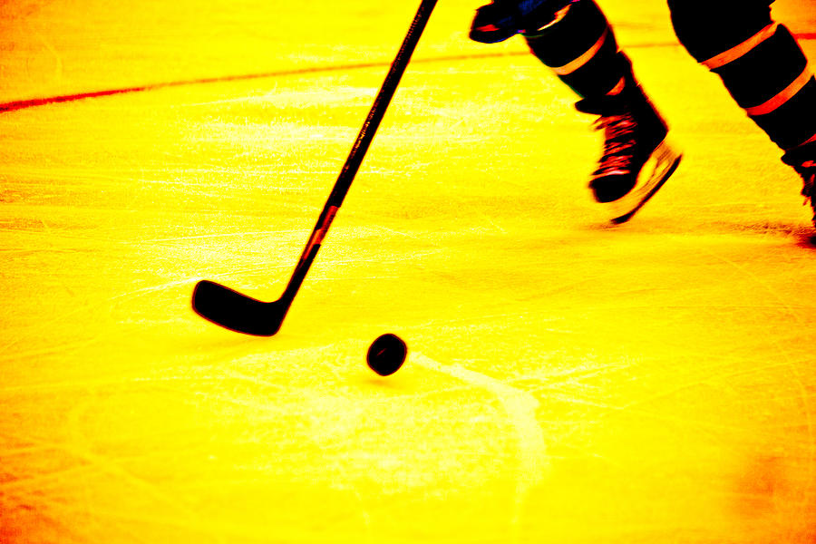 Hockey Photograph - Handling It by Karol Livote