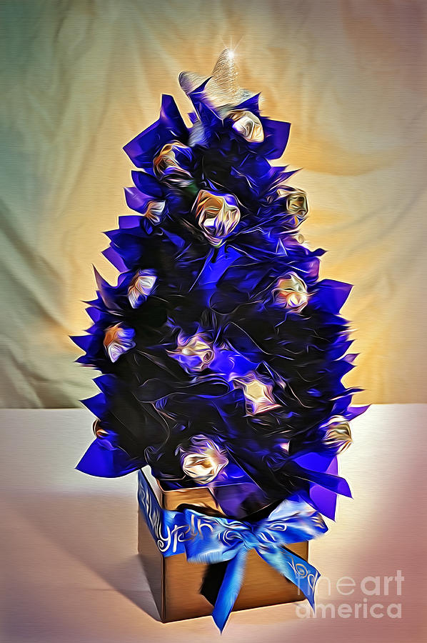 Still Life Photograph - Handmade Christmas Tree with Chocolates by Kaye Menner
