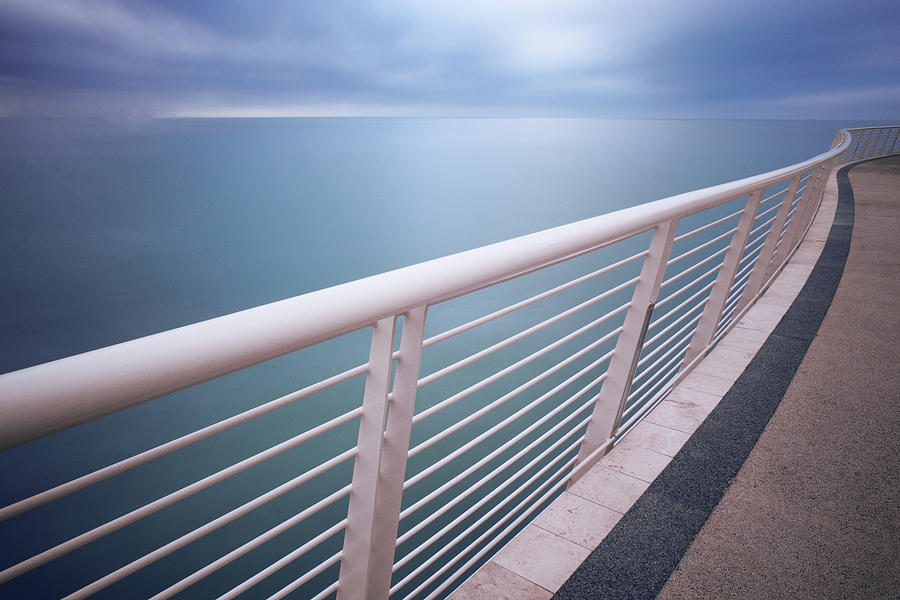 Bridge Photograph - Handrail Above Sea by Damiano Serra