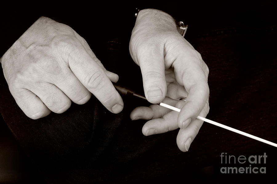 Music Photograph - Hands And Baton by J Christopher Briscoe