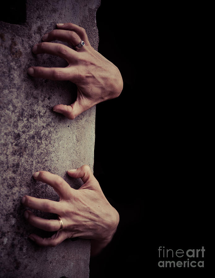 Hands Crawling out of the darkness Photograph by Edward Fielding