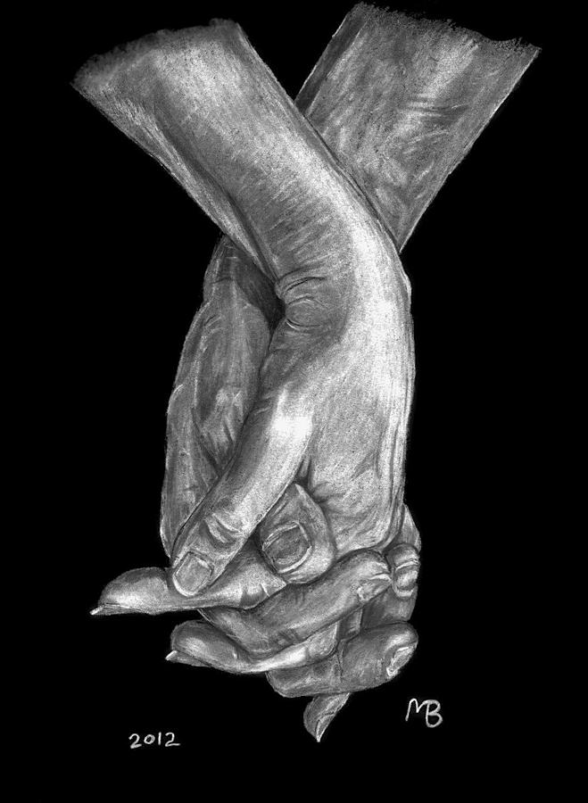 Hands Of Love Drawing by Martin Barber