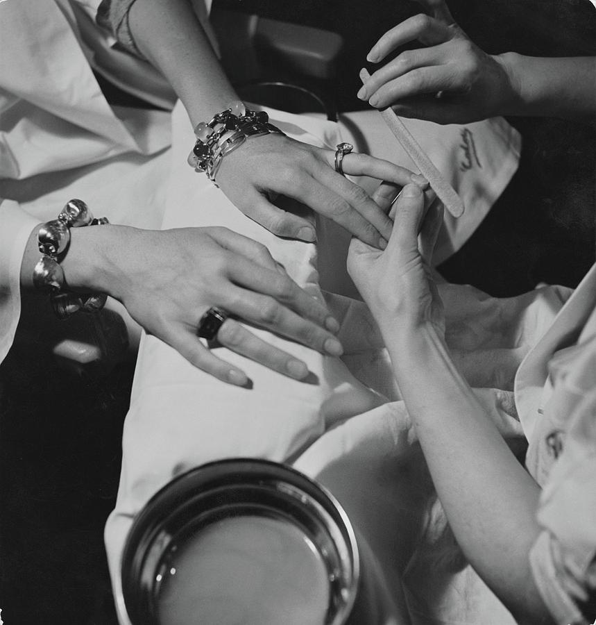 Hands Of The Comtesse Chandon De Briailles Photograph by Roger Schall Hands Of The Comtesse Chandon De Briailles Photograph by Roger Schall