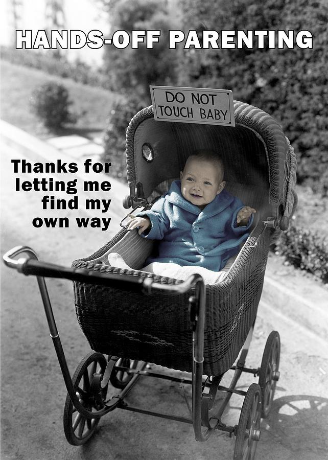 Hands-off Parenting Greeting Card Photograph by Communique Cards