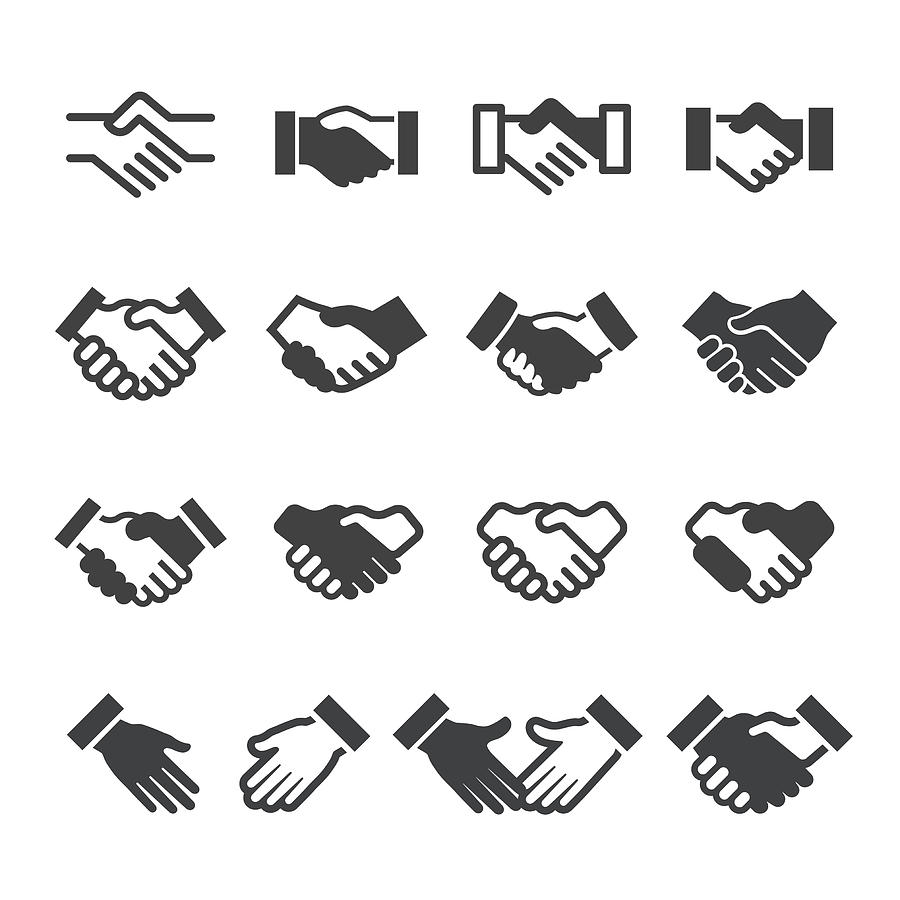 Handshake Icons - Acme Series Drawing by -victor-
