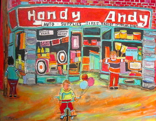 Handy Andy Montreal Memories Painting by Michael Litvack