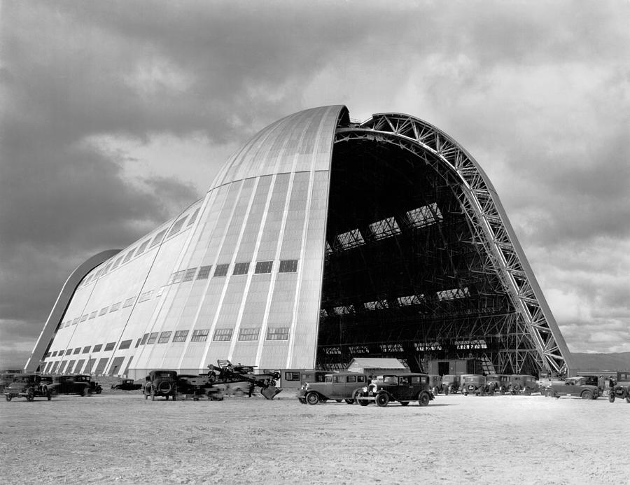 Hangar One at Moffett Field Photograph by Underwood Archives