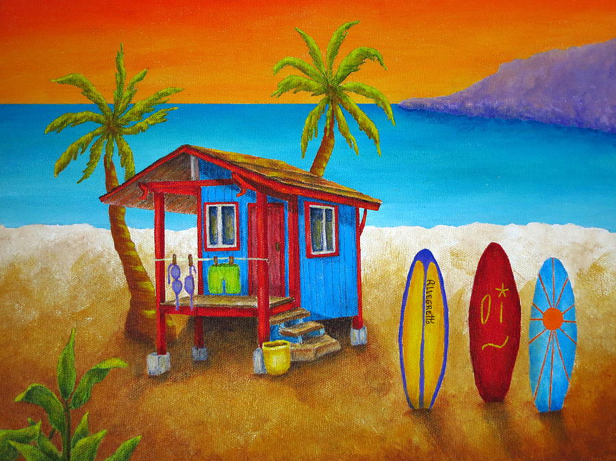 Sunset Painting - Hangin Loose by Pamela Allegretto