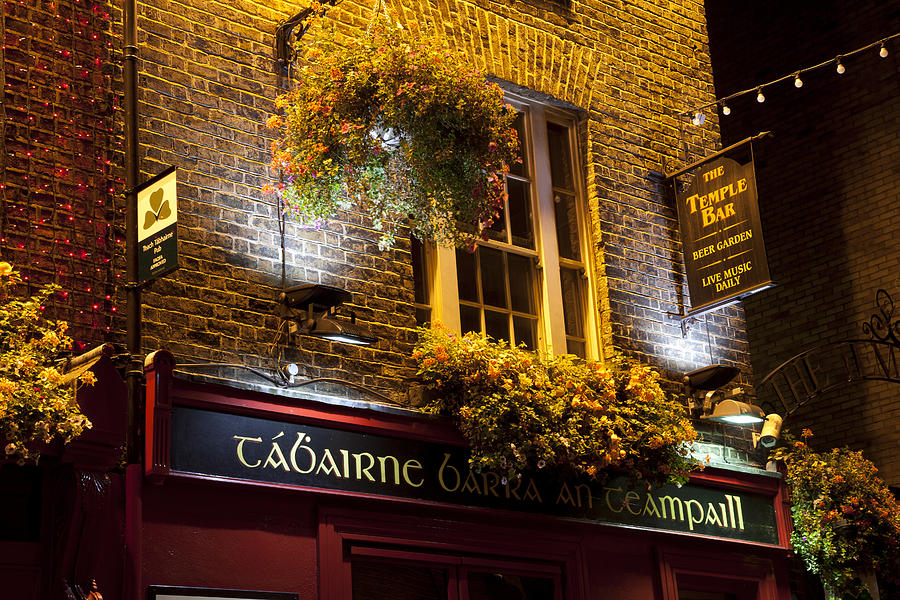 Hanging Baskets at The Temple Bar Photograph by Laura Tucker