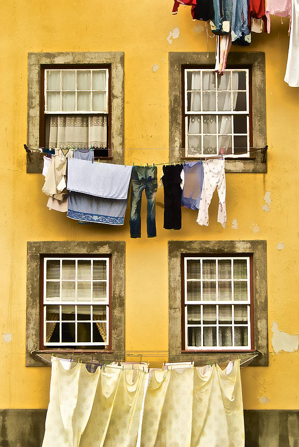 Hanging Clothes of Old World Europe Photograph by David Letts