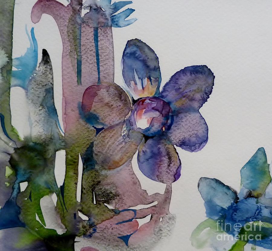 Hanging Flower Painting by Donna Acheson-Juillet