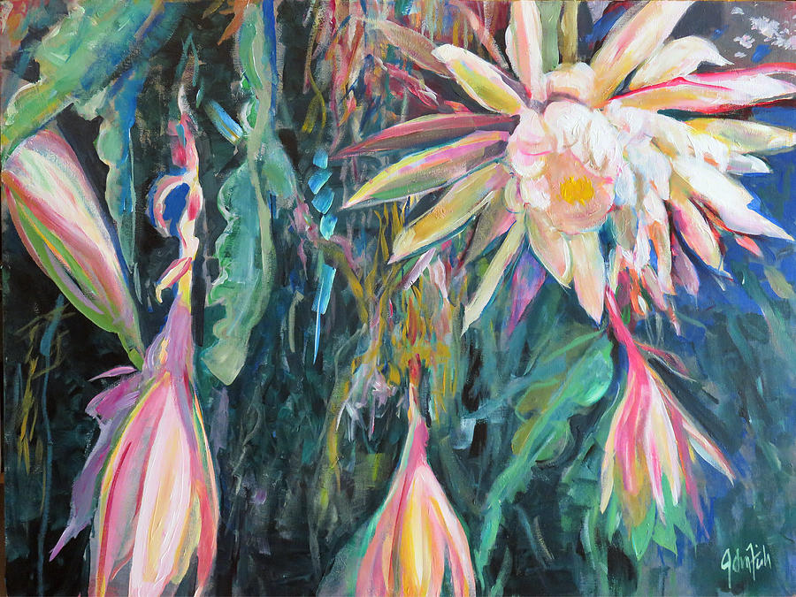 Hanging Garden Floral Painting by John Fish
