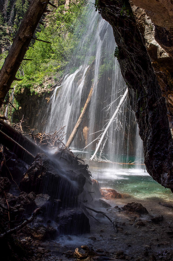 Hanging Lake - Under the Falls Photograph by Aaron Spong