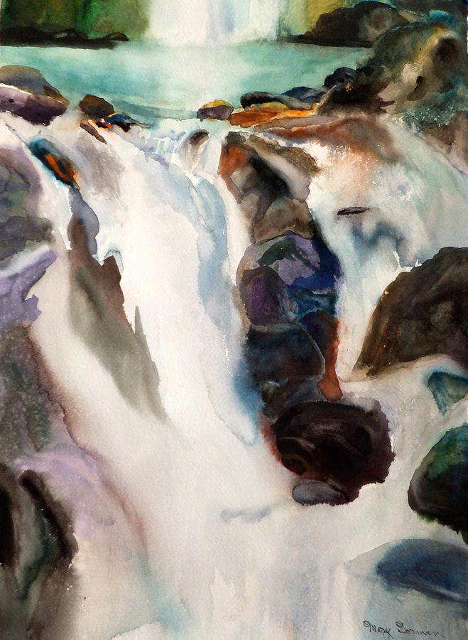 Hanging Lake Painting by Mary Gorman