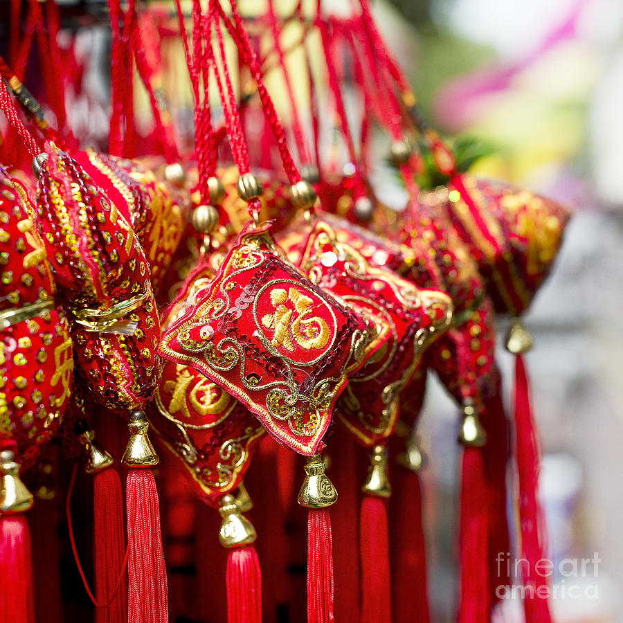 Singapore Photograph - Hanging ornaments Luck Prosperity by Ivy Ho