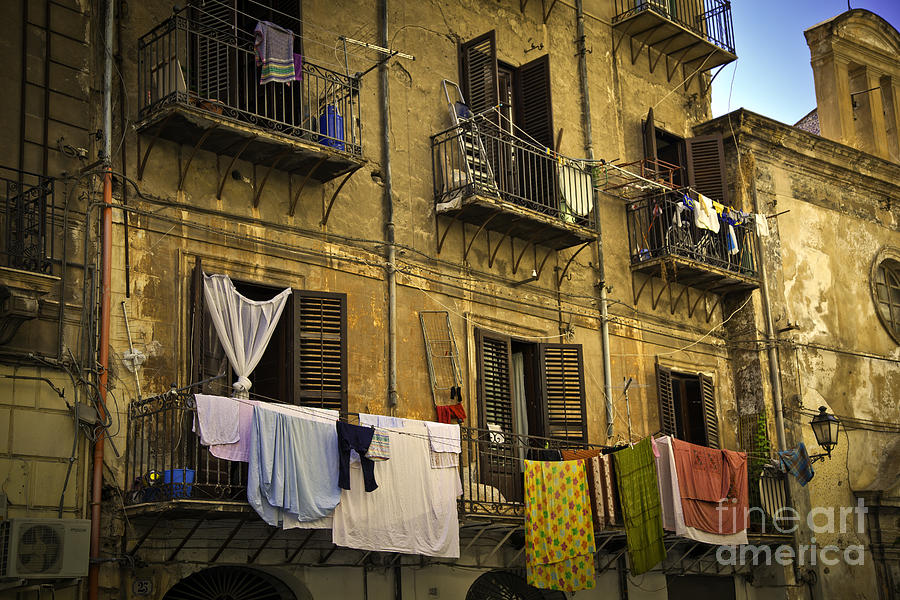 Laundry Photograph - Hanging out to dry in Palermo  by Madeline Ellis