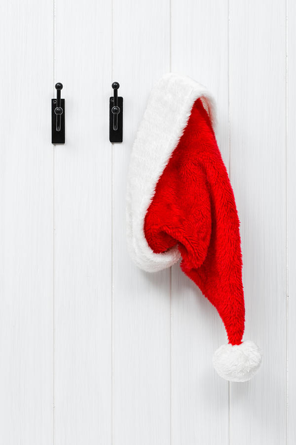 Christmas Photograph - Hanging Santa Hat by Amanda Elwell