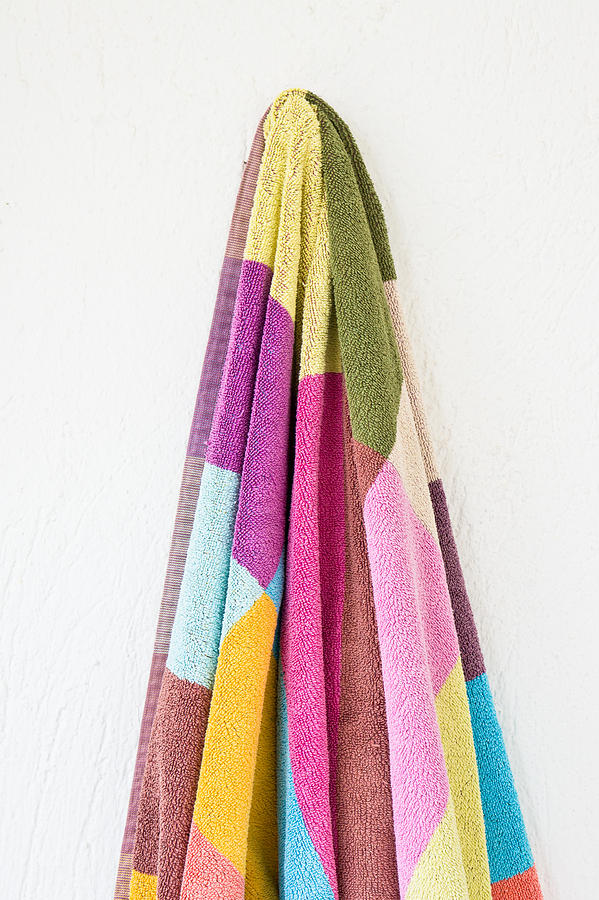 Fabric Photograph - Hanging towel by Tom Gowanlock