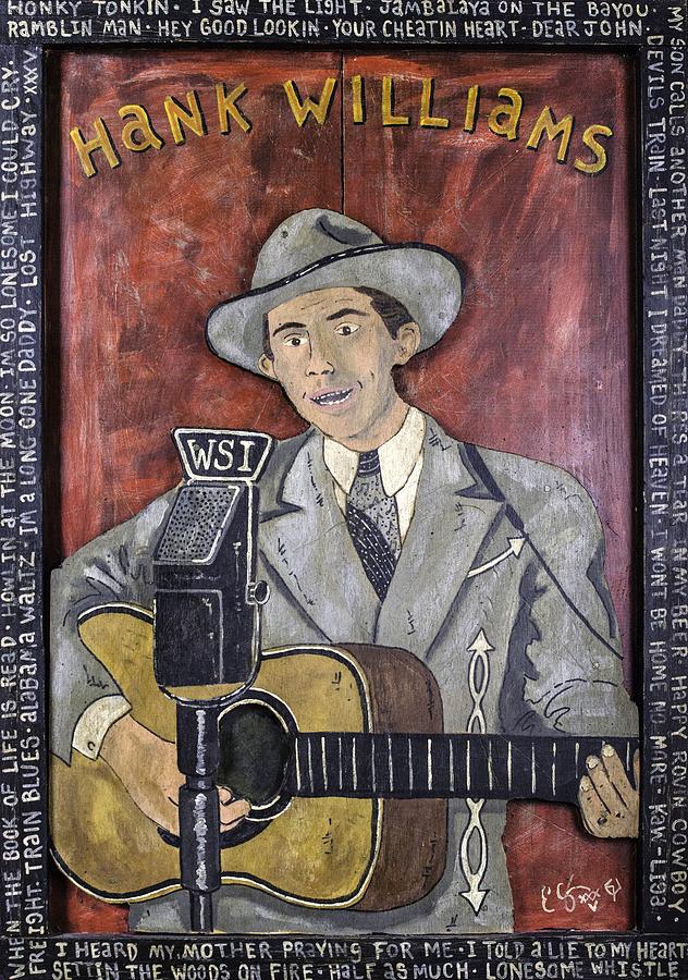 Music Painting - Hank Williams by Eric Cunningham