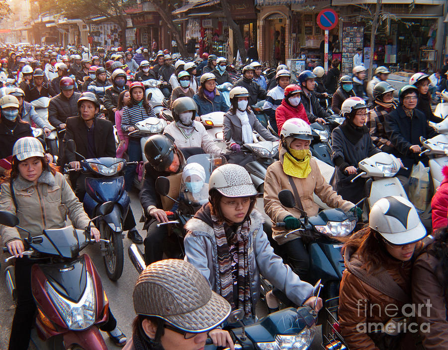 Hanoi Rush Hour Photograph by Rick Piper Photography