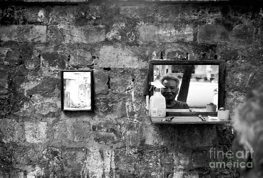Hanoi Street Barber Photograph by Dean Harte