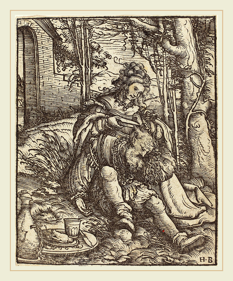 Hans Burgkmair I German, 1473-1531, Samson And Delilah Drawing by Litz ...