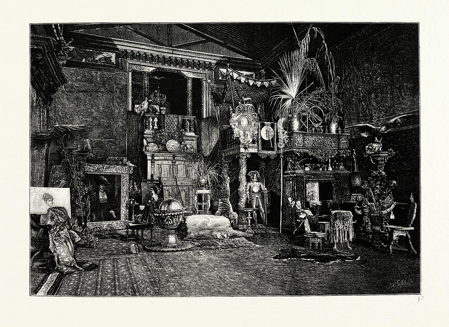 Hans Makart Drawing - Hans Makarts Studio by Austrian School Hans Makart Drawing - Hans Makarts Studio by Austrian School