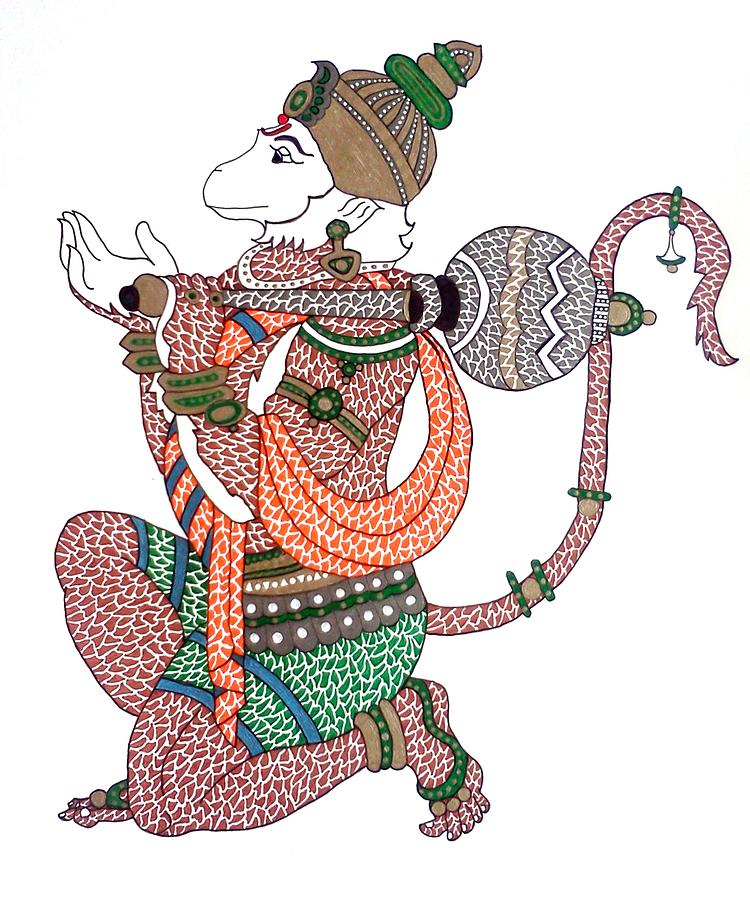 Lord Hanuman Sketch - Hanuman drawing - Pencil sketch of Hanuman - YouTube