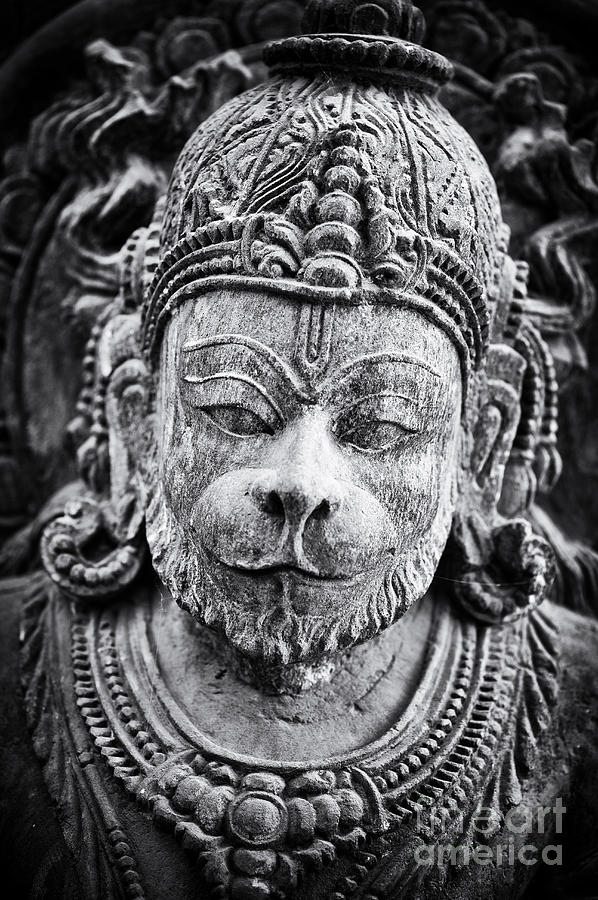 Black And White Photograph - Hanuman Monochrome by Tim Gainey