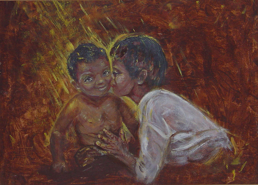 Family Love Painting - Happines by Ruth Coddington