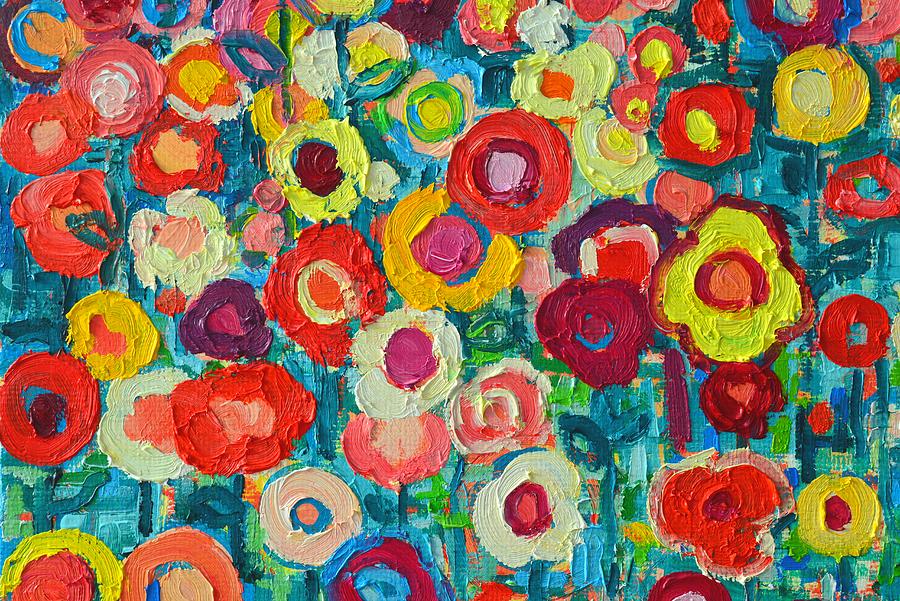 Abstract Painting - Garden Of Joy by Ana Maria Edulescu