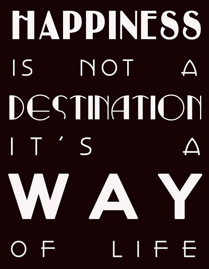 Typography Digital Art - Happiness by Georgia Clare